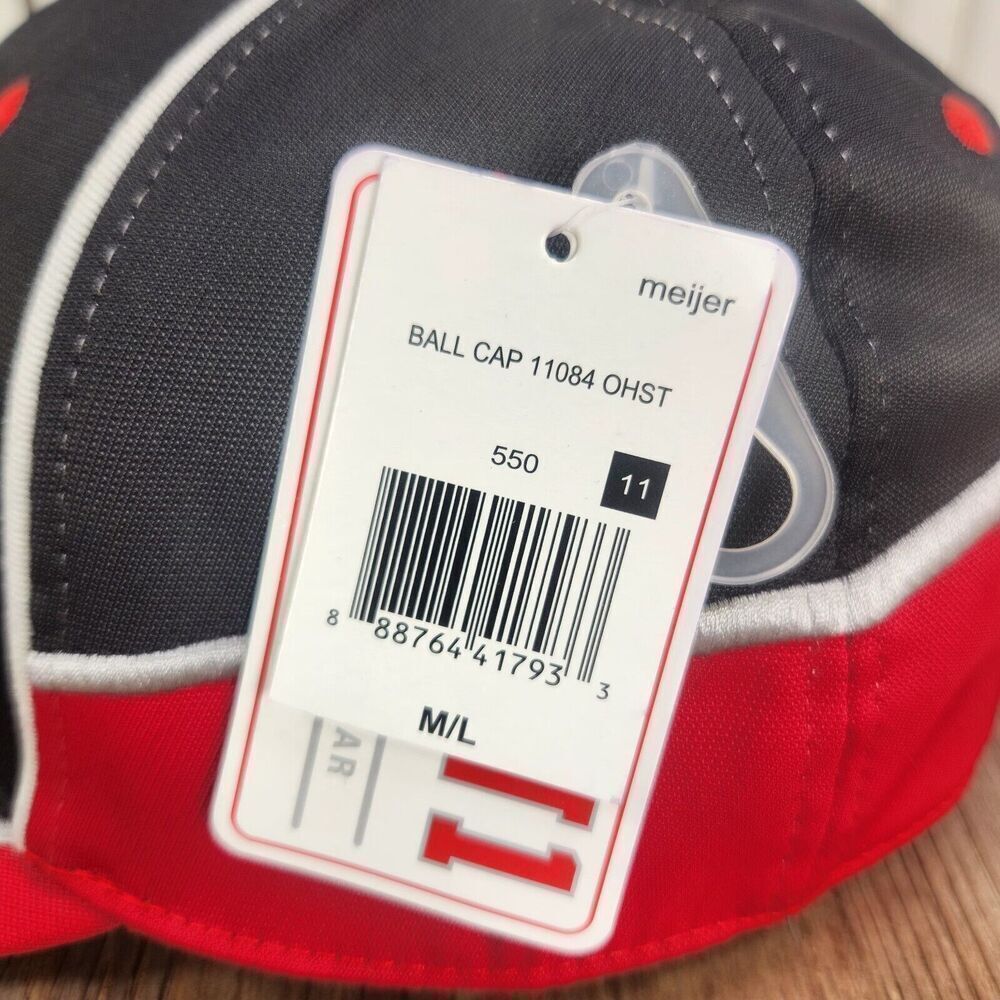 Ohio State University Buckeyes Fan1 Size M/L Hat Cap Black Red Baseball College - Picture 11 of 13